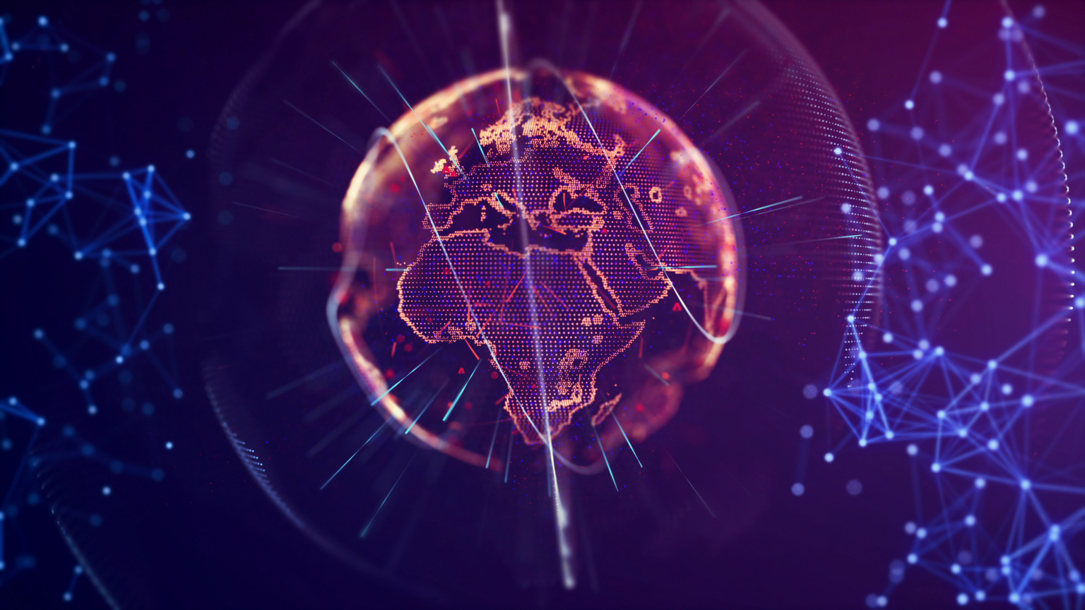 Global communication concept. Technological abstract background